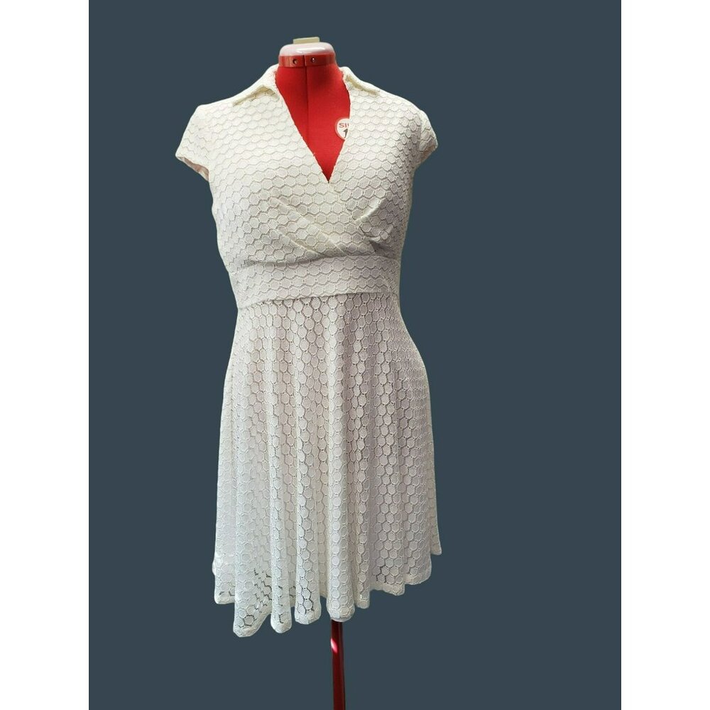 Betsey Johnson White Lace Midi Dress